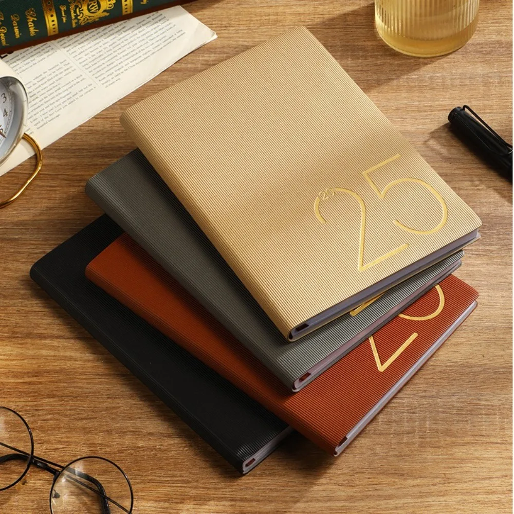 Cahier A5 2025 notesy z terminarzem 400 stron 2025 angielski harmonogram Agenda dziennik notatnik notatnik pamiętnik bloki do pisania artykuły papiernicze