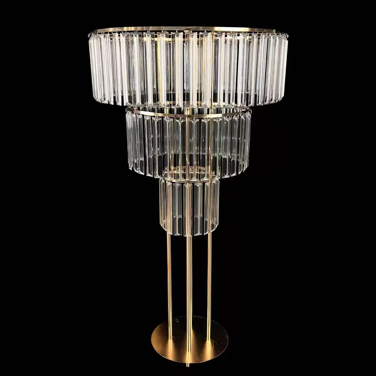 Wedding Decoration Table Centerpiece Gold Rectangle Metal Flower Stand for Wedding Event Table