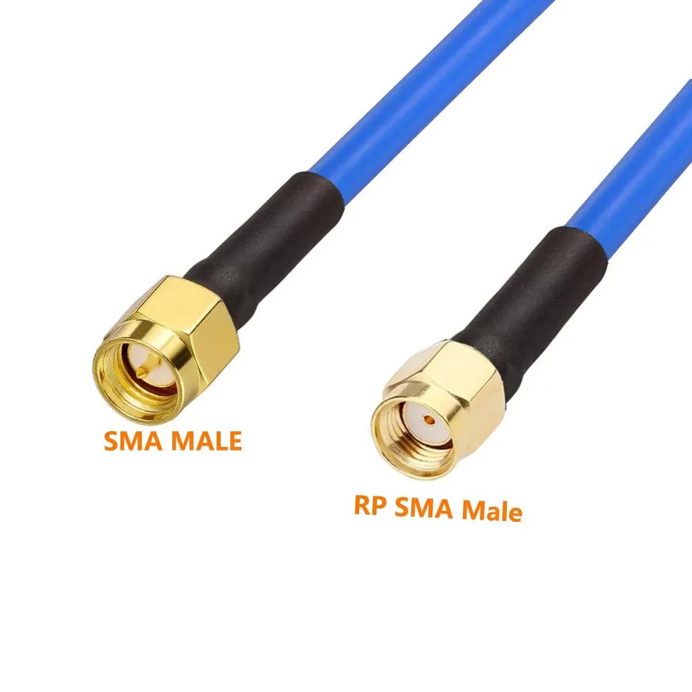 RG402 SMA Male/Female to SMA Right Angle Crimp High Frequency 50 Ohm RG402 Blue Coaxial Cable for RF Applications
