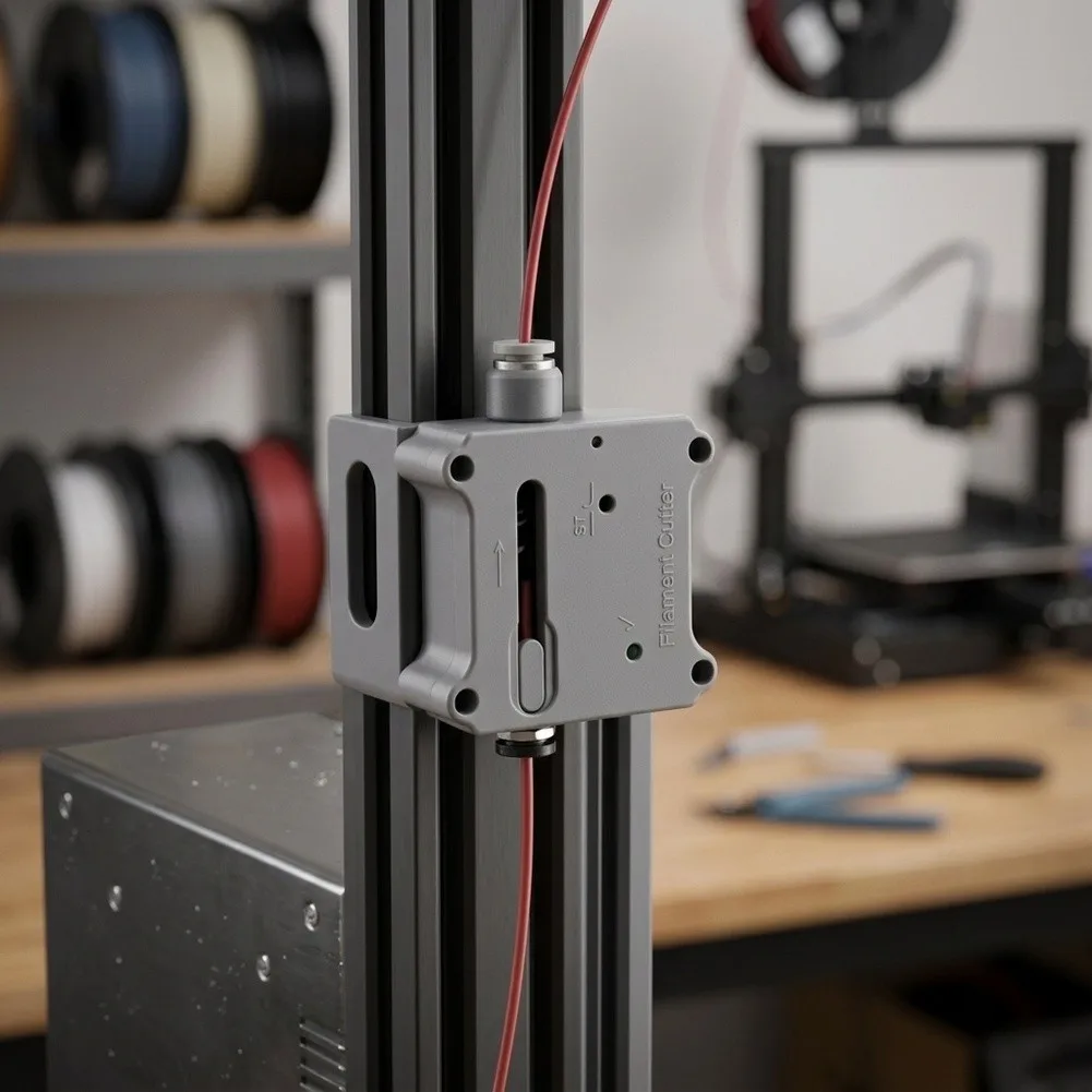 Automatic Filament Disconnector with Replaceable Cutting Insert for 1.75mm Filament Types Used in For 3D Printers