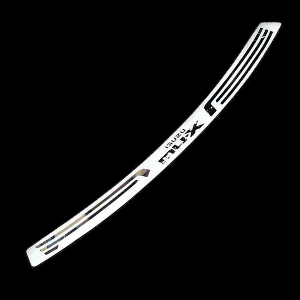For Isuzu MU X Accessories Trunk Trim Rear Bumper Threshold Protector Cover Car Door Sill Stickers Styling 2020 2015 2017 2018