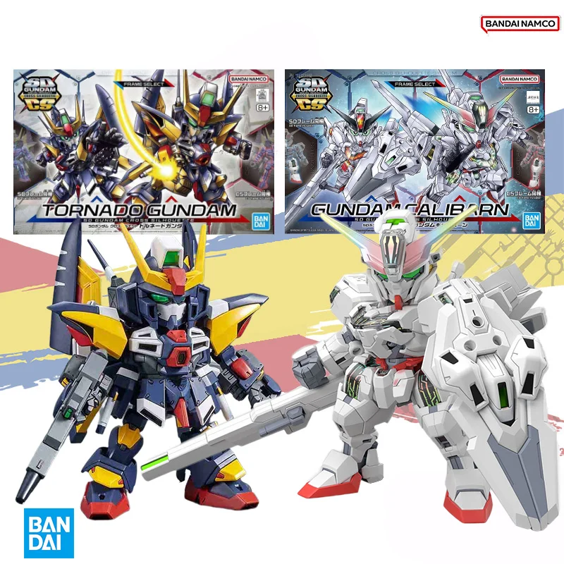 

Bandai original genuine TORNADO GUNDAM and GUNDAM CALIBARN SDCS BB X-EX01 movable assembly model toy collection ornaments gift
