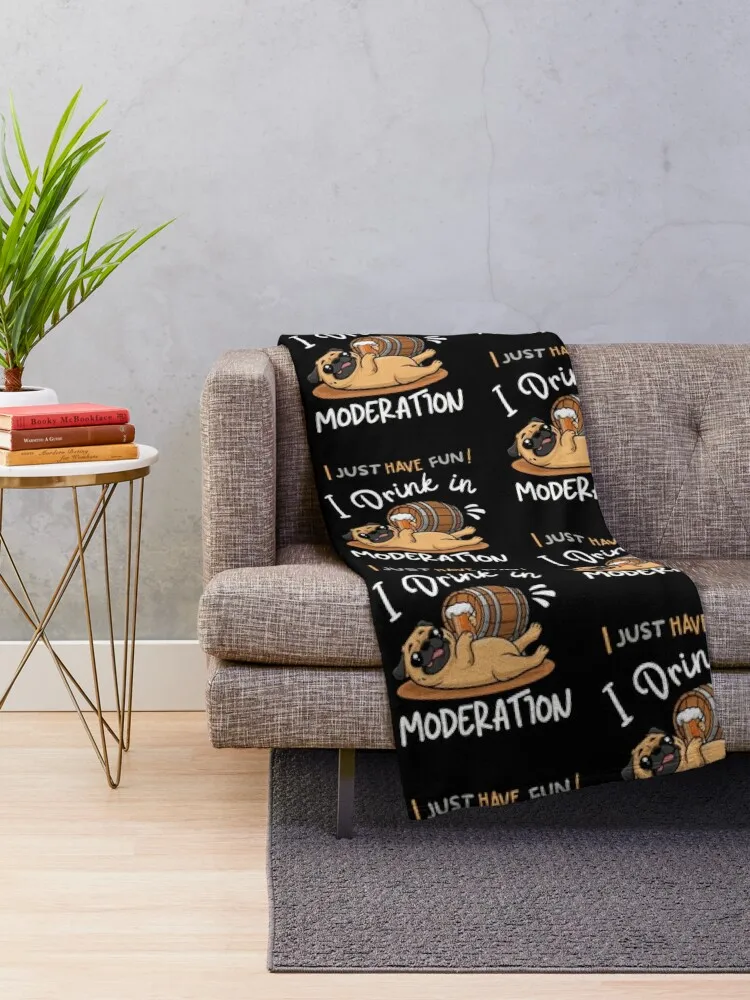 I just have fun! I drink in moderation Throw Blanket wednesday Sofa Throw Designers Plaid Blankets