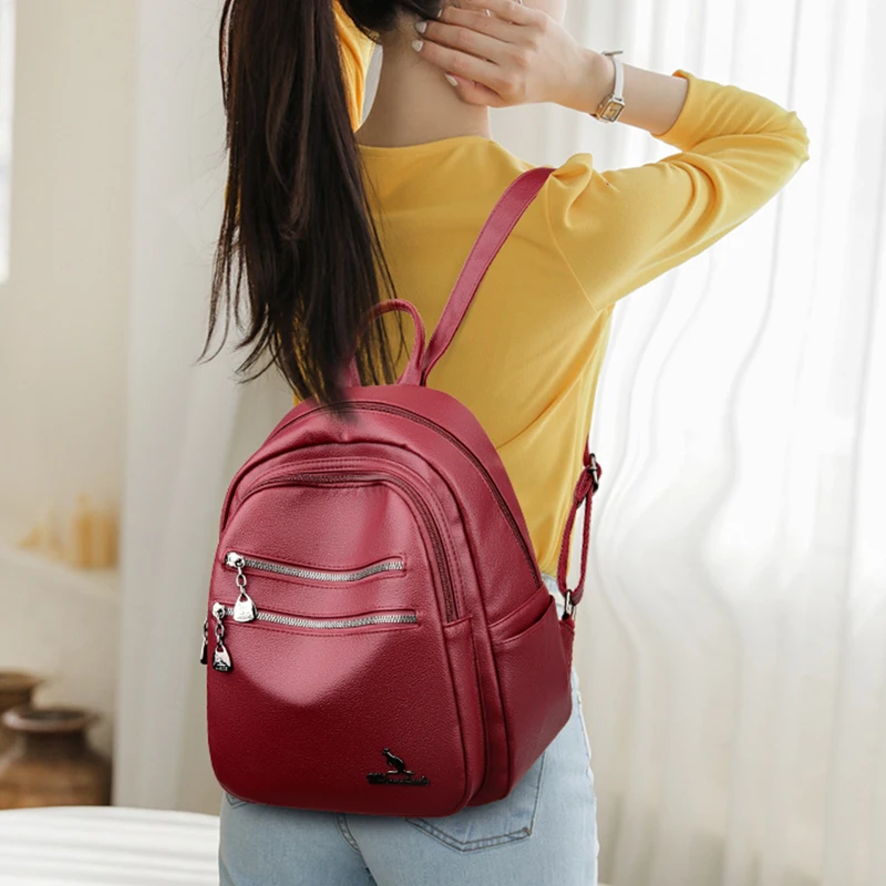 2023 Ladies Backpacks Fashion Anti-theftTravel Back Pack High Quality Large Capacity Casual Lides Shoulder Bags Bagpack Mochila