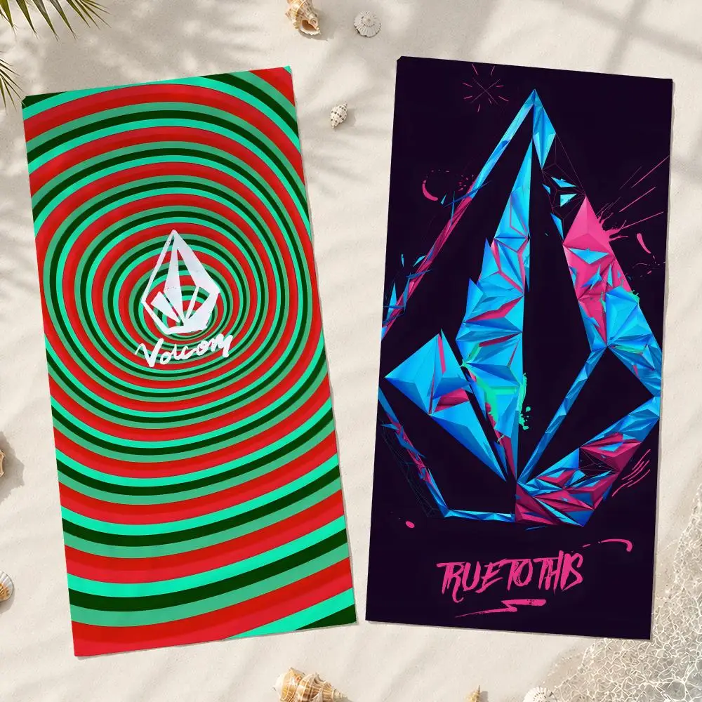Surfwear V-Volcom Skate Surf Towel Quick Dry Beach Towel Sand Free Travel Towel Pool Towel Lightweight Absorbent Compact