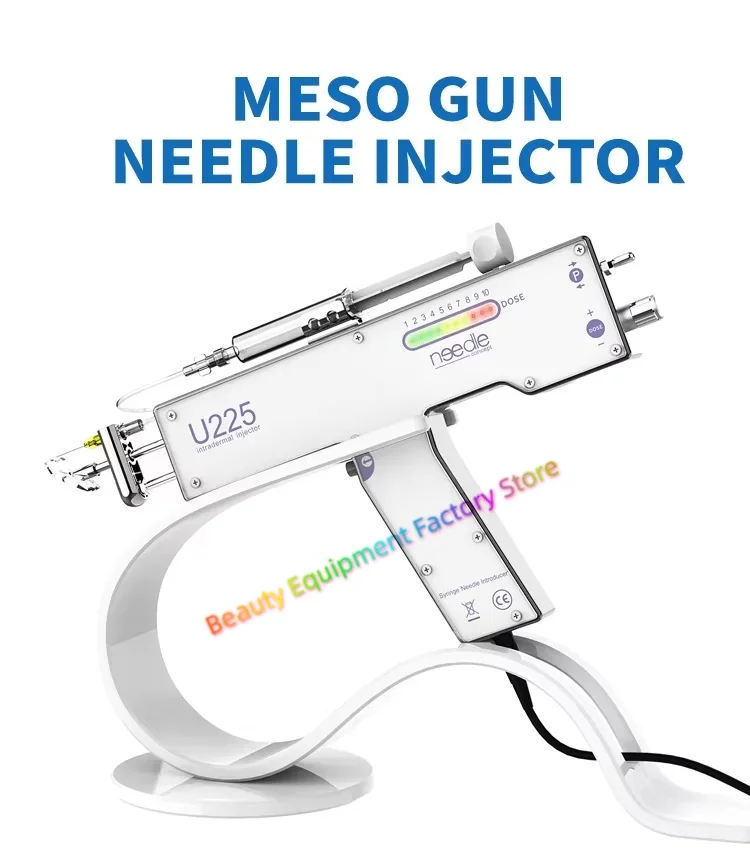 Newest U225 PRP Skin Scalp Face Rejuvenation Whitening Meso Gun Needle Injector Home Use Beauty Salon Mesotherapy Gun