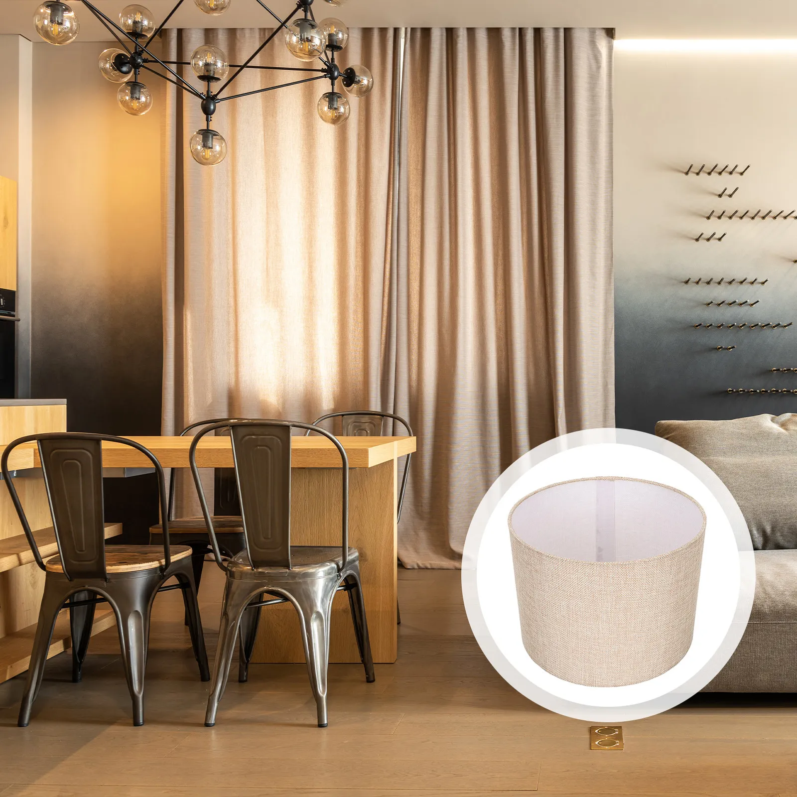 

Small Cloth Lamp Shade Linen Light Cover Suitable for Table Desk Floor Lamp E27 E14 Decorative Light Shade Chandelier Shades
