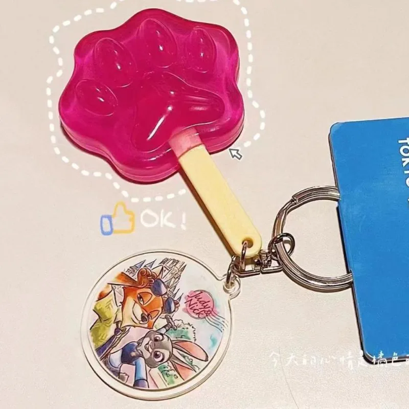 

Disney Zootopia Judy Nick Paw Popsicle Keychain Pendant Cartoon Kawaii Backpack Car Keyring Ins Student Children Birthday Gifts