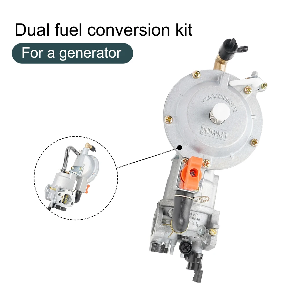 

LPG Conversion Kit Dual Fuel Carburetor Generator Parts & Accessories 170G-GX200 208cc 210cc Portable Gasoline