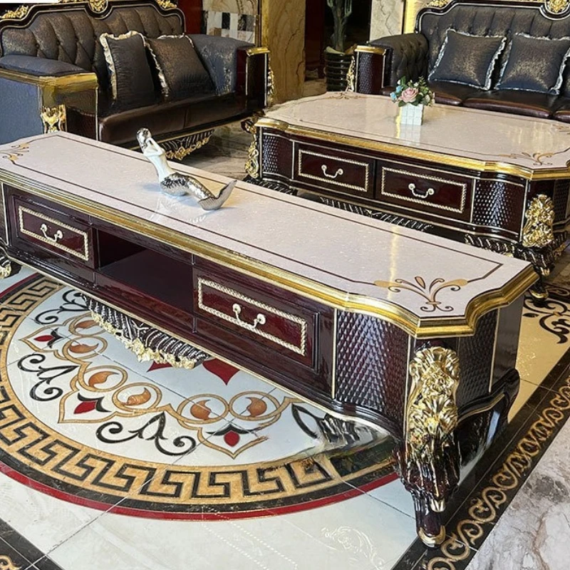 

Noble living room furniture coffee table TV cabinet combination European style luxury high-end sofa table table