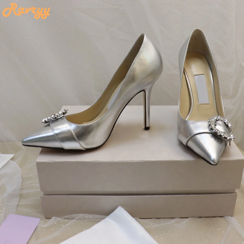 Kristall bling bling Schnalle Frauen Pumps flache spitze Zehen Stiletto High Heels Strass glänzende Schuhe Frauen neue Mode Pumps