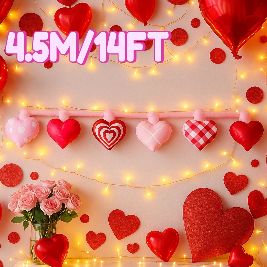 

4,5 м/14 футов День святого Валентина DIY Декор надувной праздник любовь комбинированный гирляндный светильник для двора светодиодный светильник орнамент подарок игрушка украшение