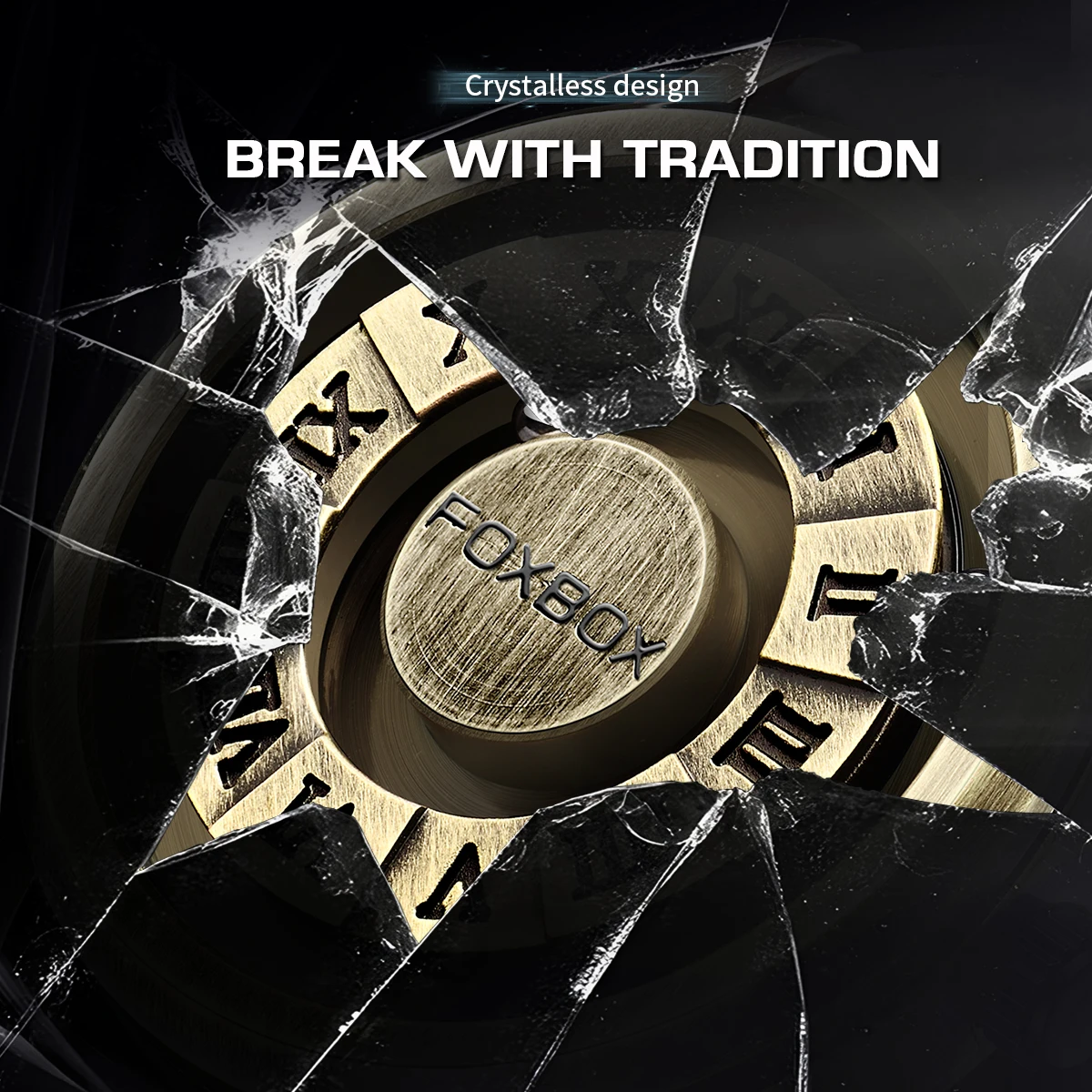 FOXBOX Serie Gravitation Orologio da uomo magnetico al quarzo moda Perline scorrevoli creative Orologi sportivi casual impermeabili per uomo + SCATOLA