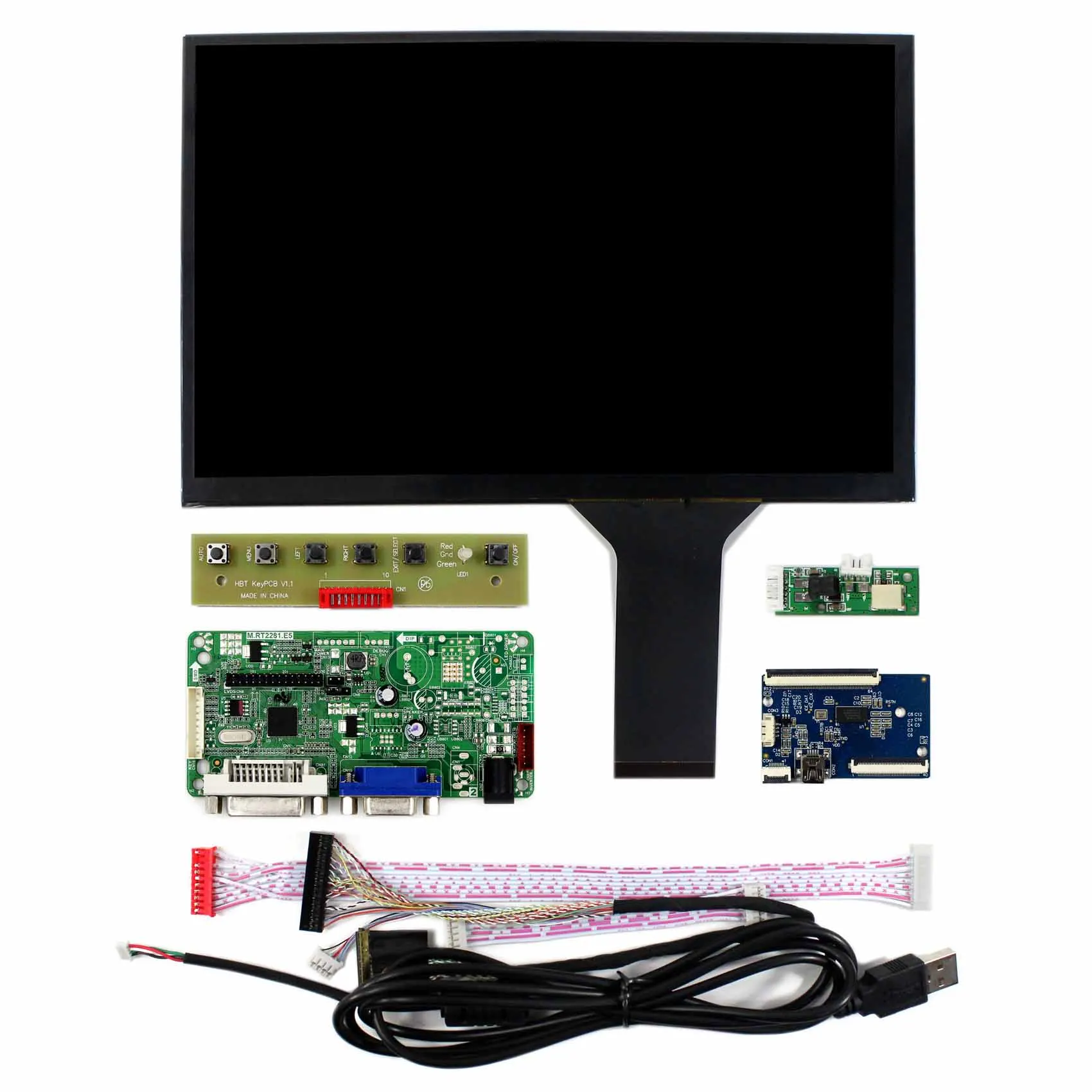 DVI VGA LCD Controller Board RT2281 10.1inch 1920x1200 B101UAN02.1 Capacitive Touch Screen