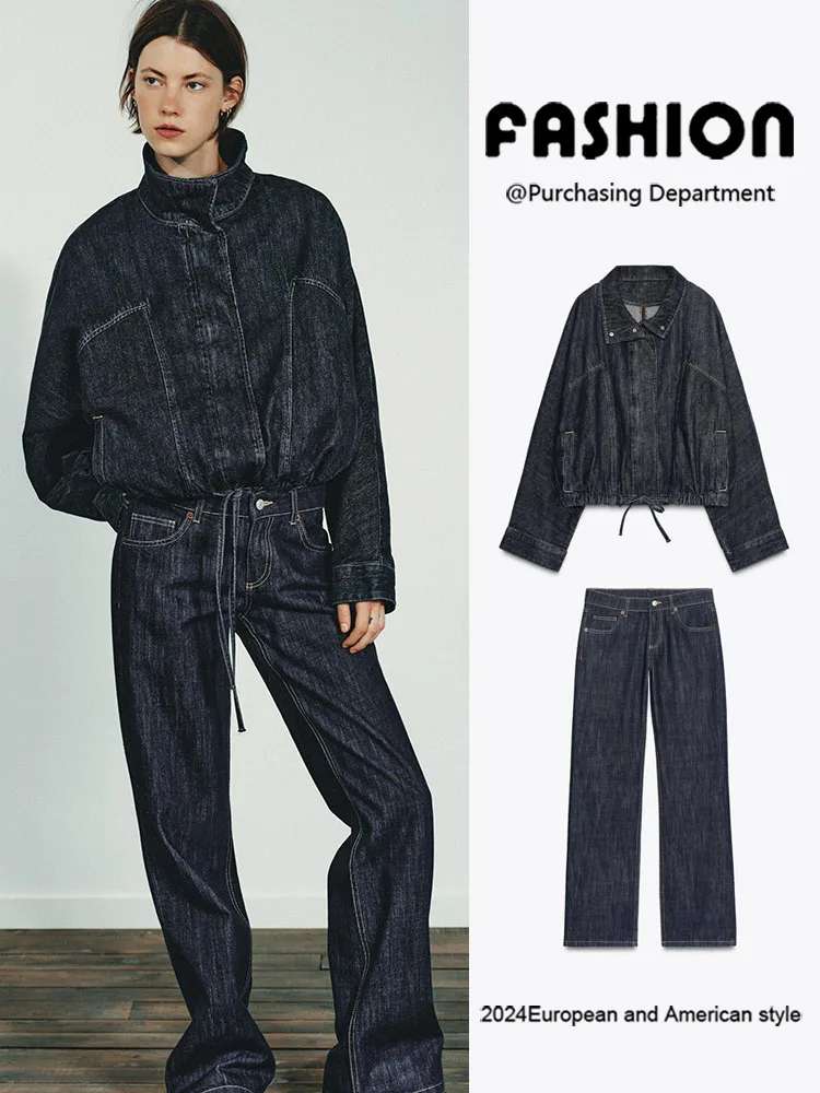 

Новая осенняя женская джинсовая куртка, повседневная свободная верхняя одежда, джинсы 443, 2720, сценический костюм, этническая одежда, модный тренд