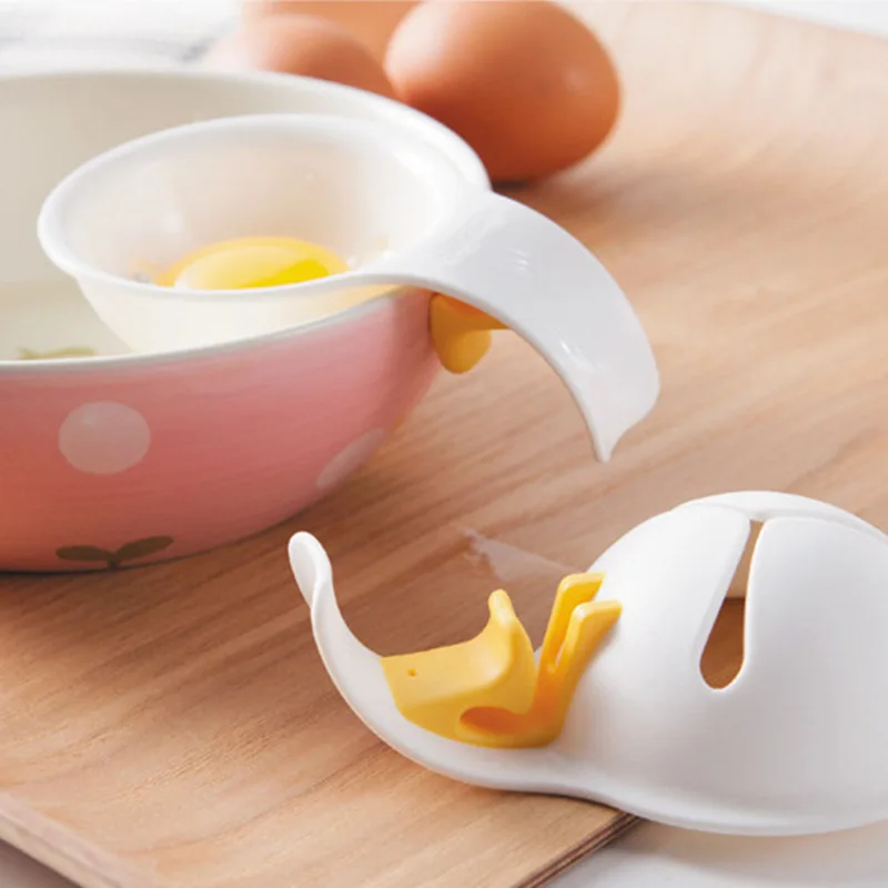 1PC Food Grade Plastic Egg White Separator with Bowl Edge Silicone Buckle for Egg Liquid Manual Egg Filter
