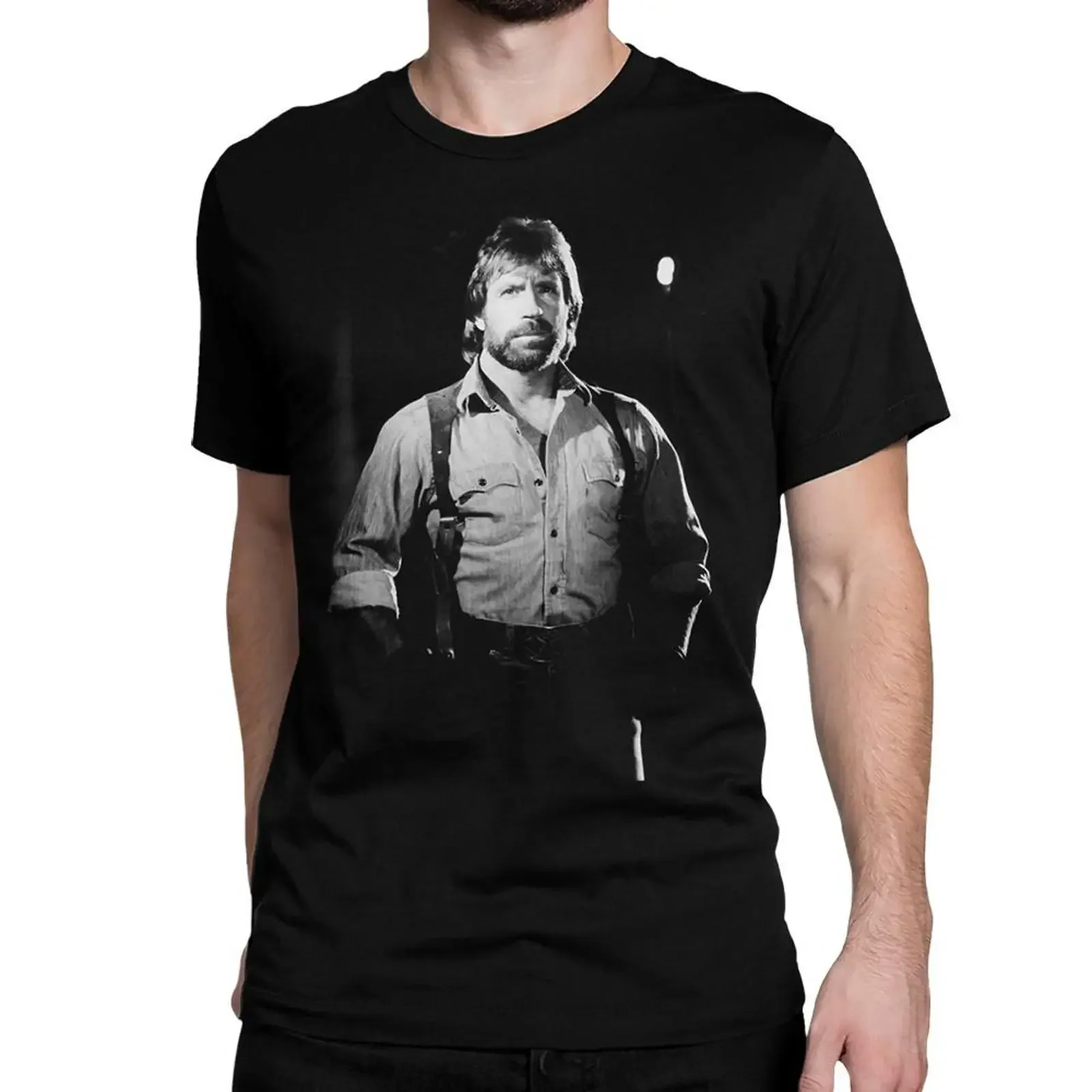 Chuck Norris T Shirt Men's and Women's Sizes CHN 202360 vintage Washed graphic Casual streetwear homme Comfortable Breathable