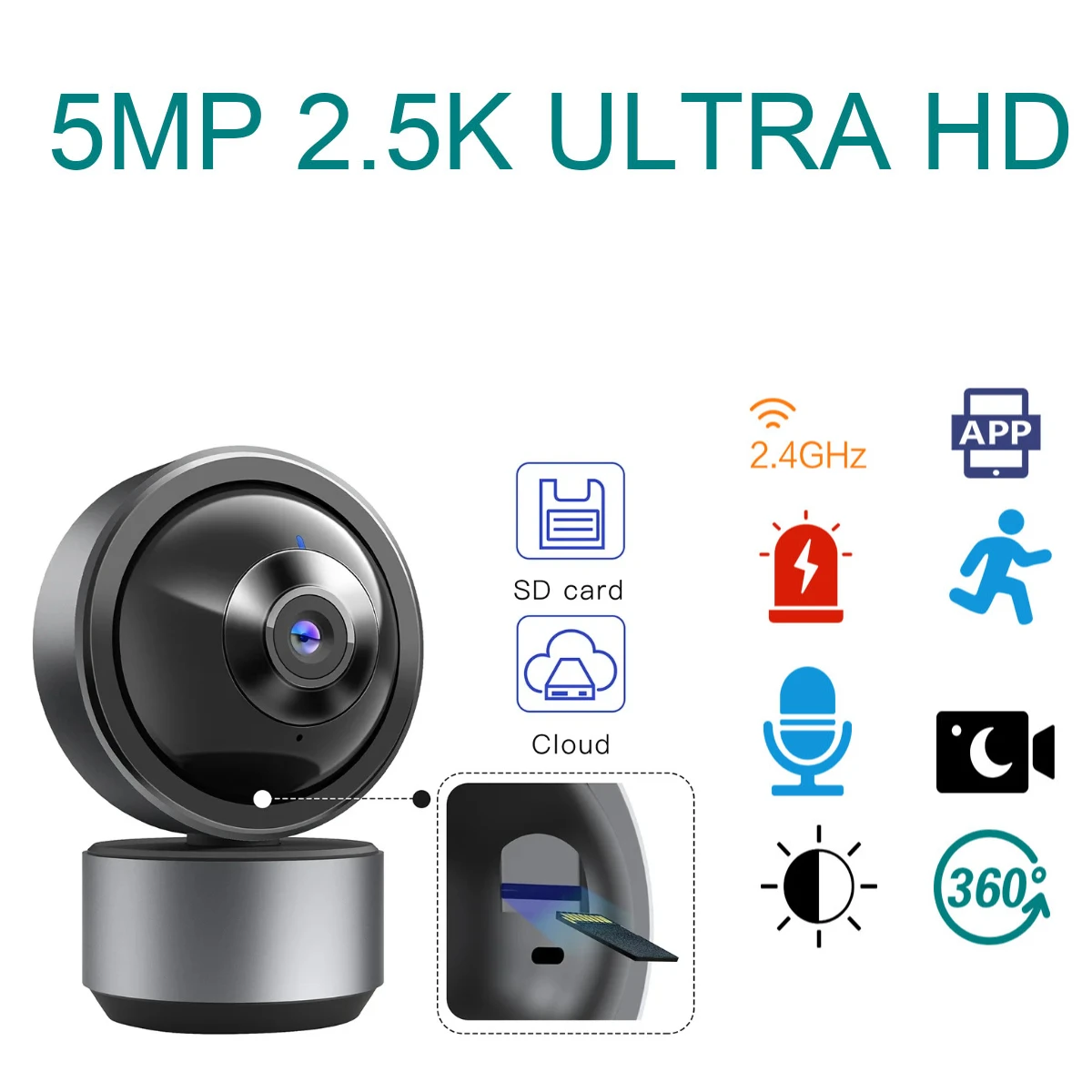 

Tuya Network Camera 3-5MP WIFI Video Surveillance Camera HD Night Video Two-way Audio Automatic Tracking Cloud Smart Home Camera