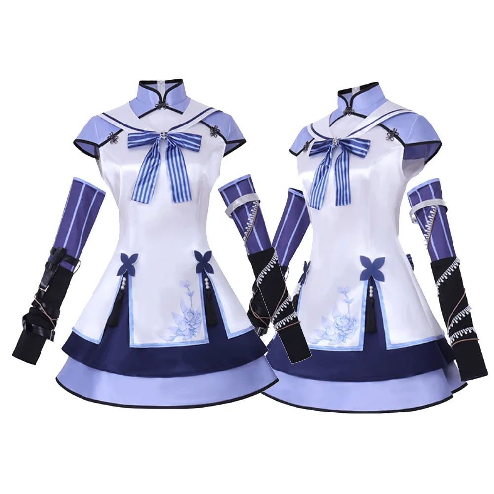 Anime Seren Azuma Cosplay Costume Full Sets Blue White Uniform Suits for Women Outfit Halloween Carnival Party Clothes Roleplay