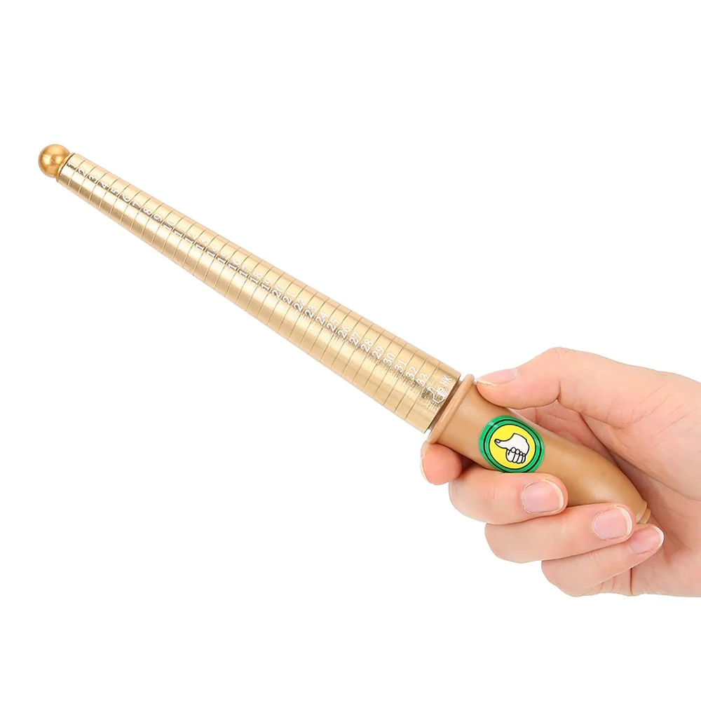 

Professional Plastic Ring Gauge Mandrel Brass Orange Jewelry Tool Ring Measuring Tool Portable Tool