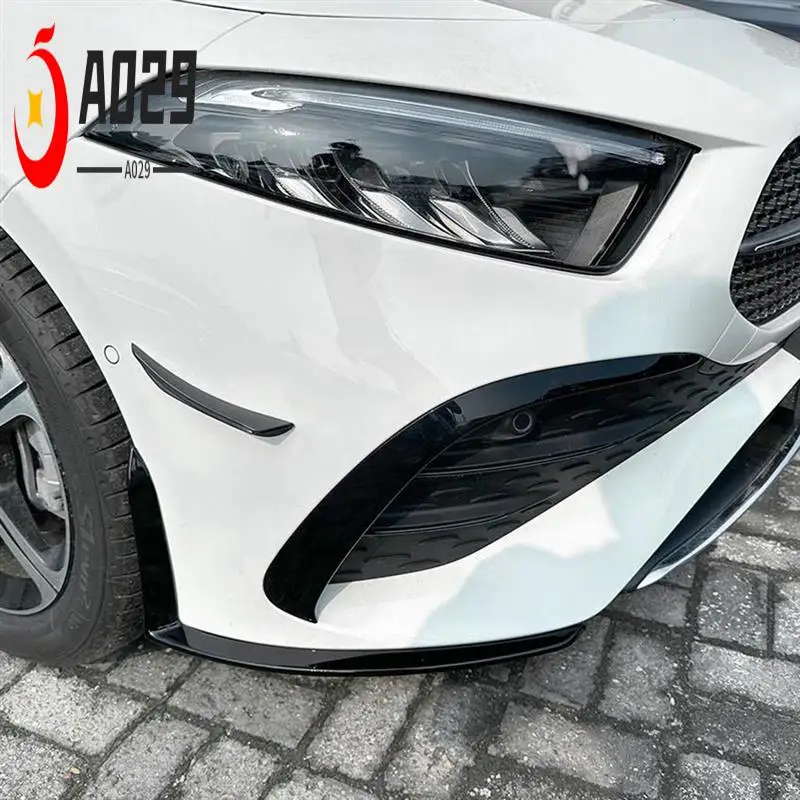 

A029-For Mercedes-Benz A-Class W177 2023+ A180 A200 Front Bumper Lip Angle Diffuser Splitter Spoiler Protector Replacement A