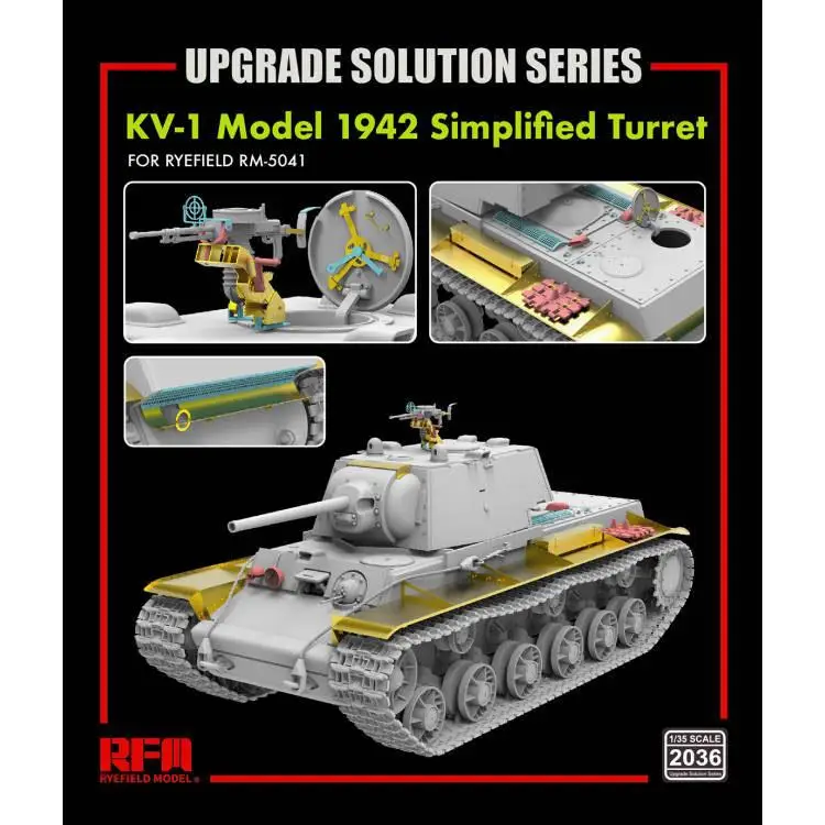 

RYEFIELD RM2036 1/35 Kv-1 Model 1942 Simplified Turret Upgrade Solution Series