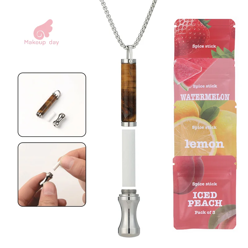 Apito de substituição para aromaterapia, 3 unidades, núcleo de algodão, sabor de frutas, parar de fumar, sem fumaça, óleo essencial infundido preferido