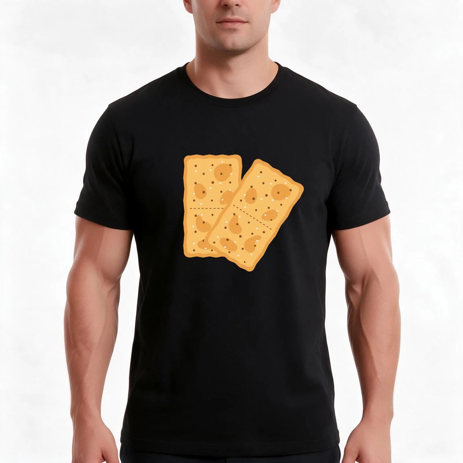 CRACKERS (Cheese and Crackers) T-Shirt, Summer Casual Cotton Tee, Oversized Streetwear Tops, Vintage Graphic Print, 100% Cotton