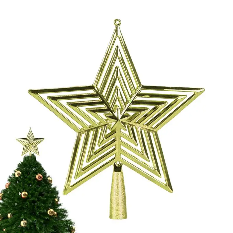 Star Tree Topper Selected Material Festive Addition Glittering Star Christmas Tree Topper Shatterproof Christmas Tree Ornament