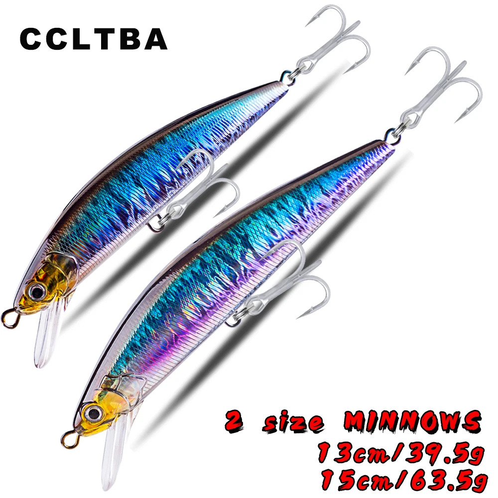 Cltba corrico mar iscas de pesca grande jogo vara iscas artificiais água salgada fundição longa isca dura oscilação minnow 13cm 15cm