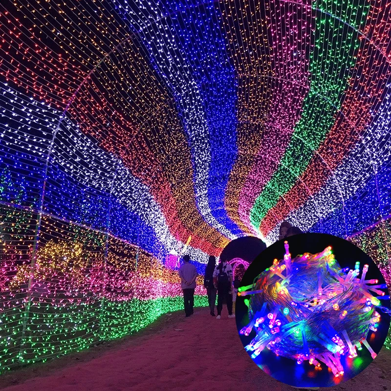 10/20M Garland Light Fairy Light Outdoor LED Holiday Light EU Plug Christmas String Lights Wedding Party Light Garden Decoration