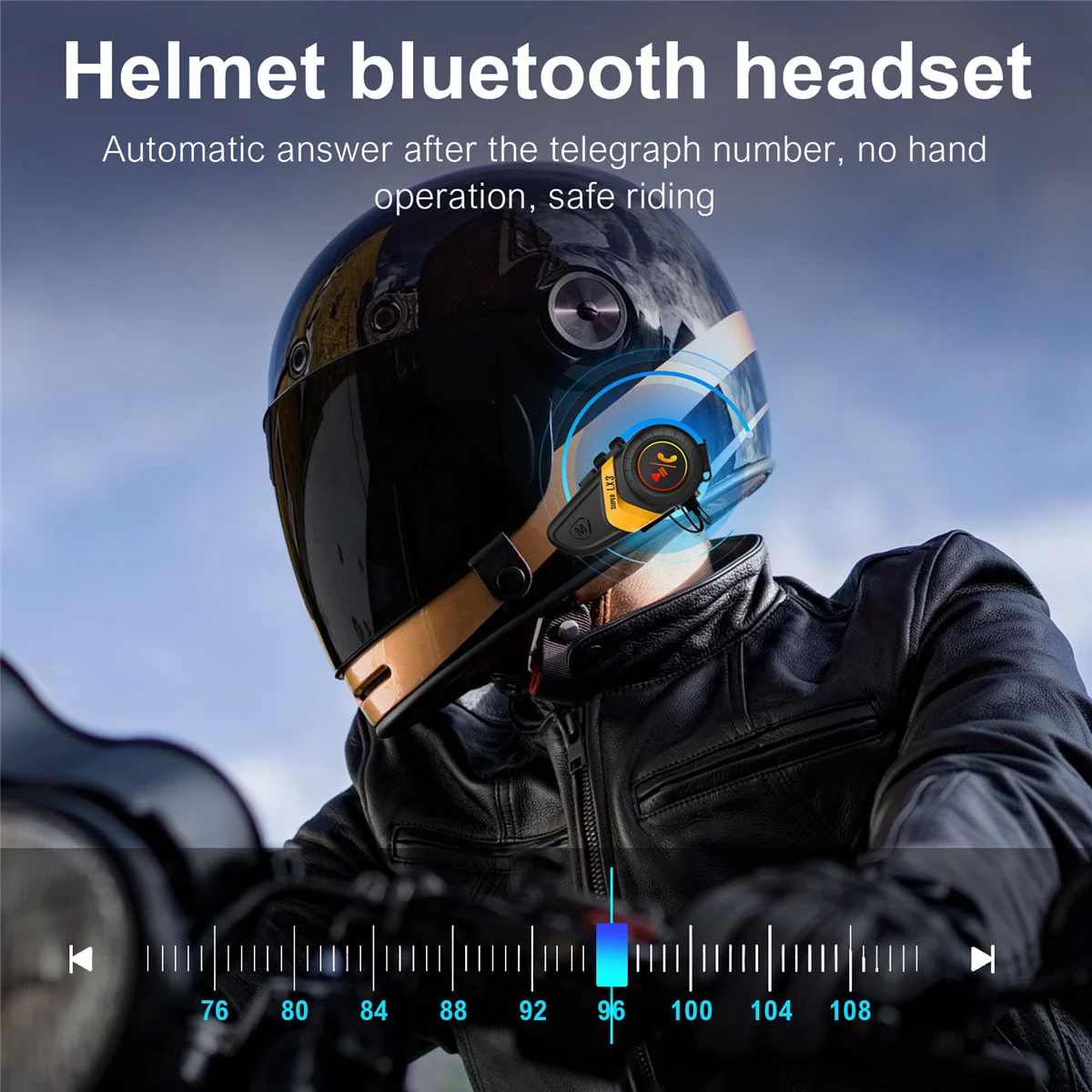 

M86K LX3 шлем Bluetooth-гарнитура 1200 мАч мотоцикл BT5.0 беспроводной громкой связи стерео защита от помех водонепроницаемая гарнитура-C