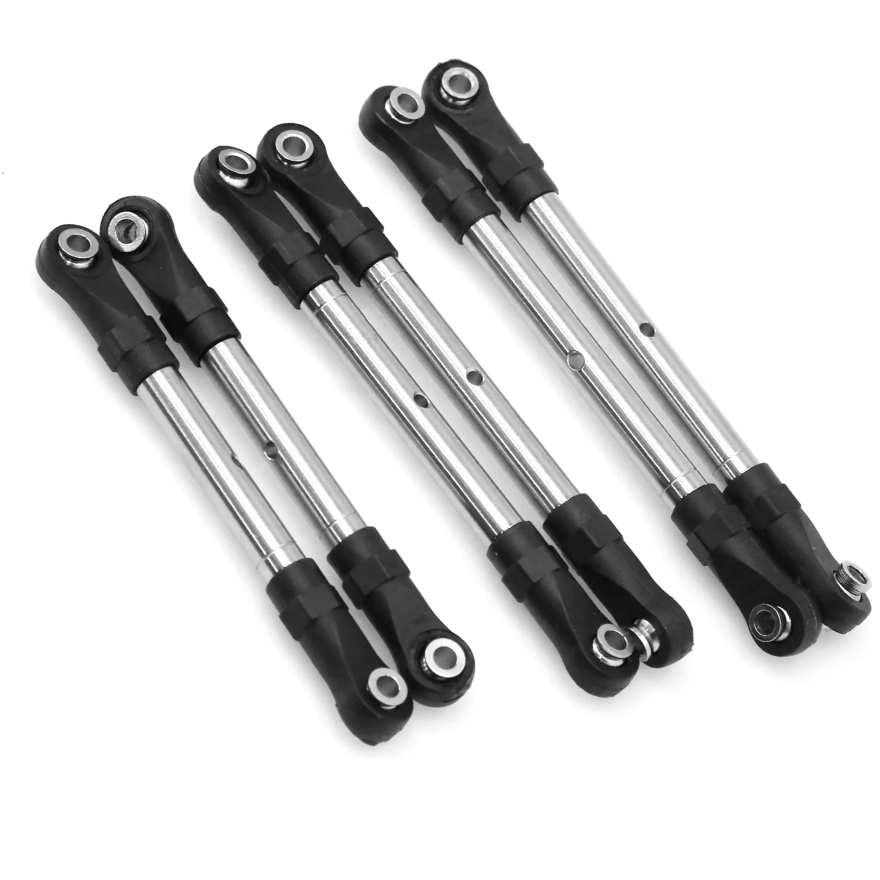 Aço inoxidável tensores Pull Rod, Link Rod, Steering Rod Set, TRXS Slash 2WD, 1/10 RC Car, Atualizar peças, Acessórios