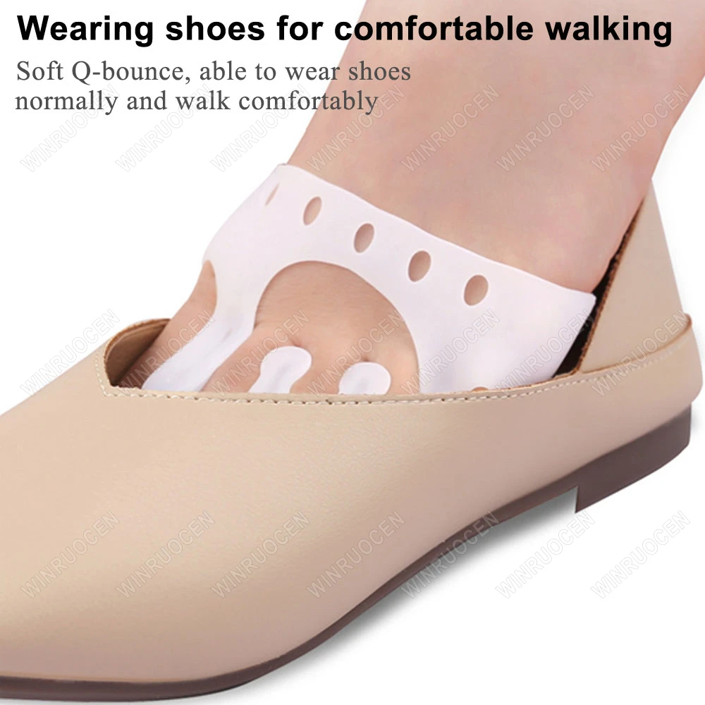 2 قطع = 1 زوج جل سيليكون الورم مصحح تو فواصل الأمامية منصات العظام الأقواس تقويم العظام أروح الفواصل عيد