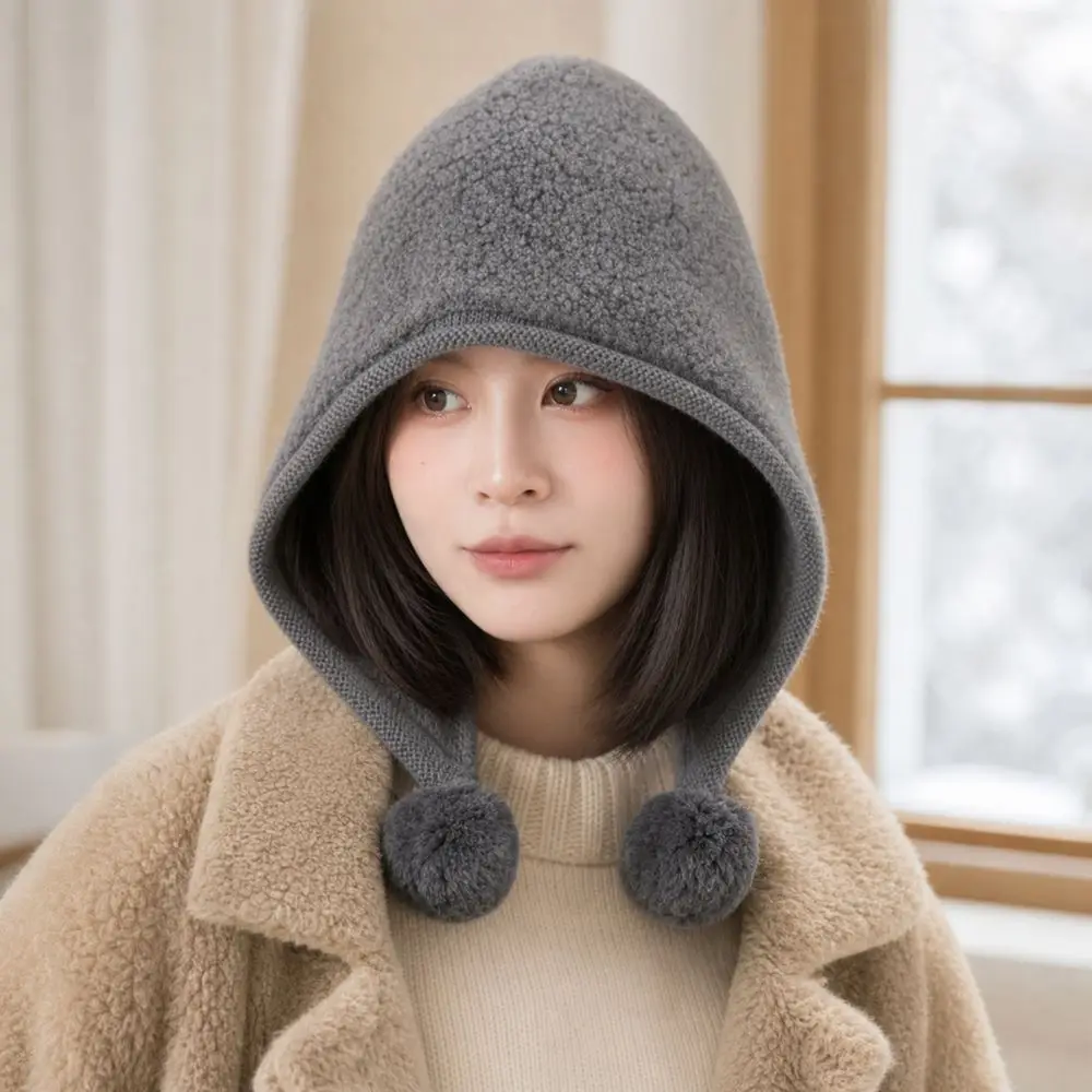 Pom Pom Hat Keep Warm Pom Pom Tie Versatile Fisherman Hat Makes The Face Look Smaller Big Head Circumference