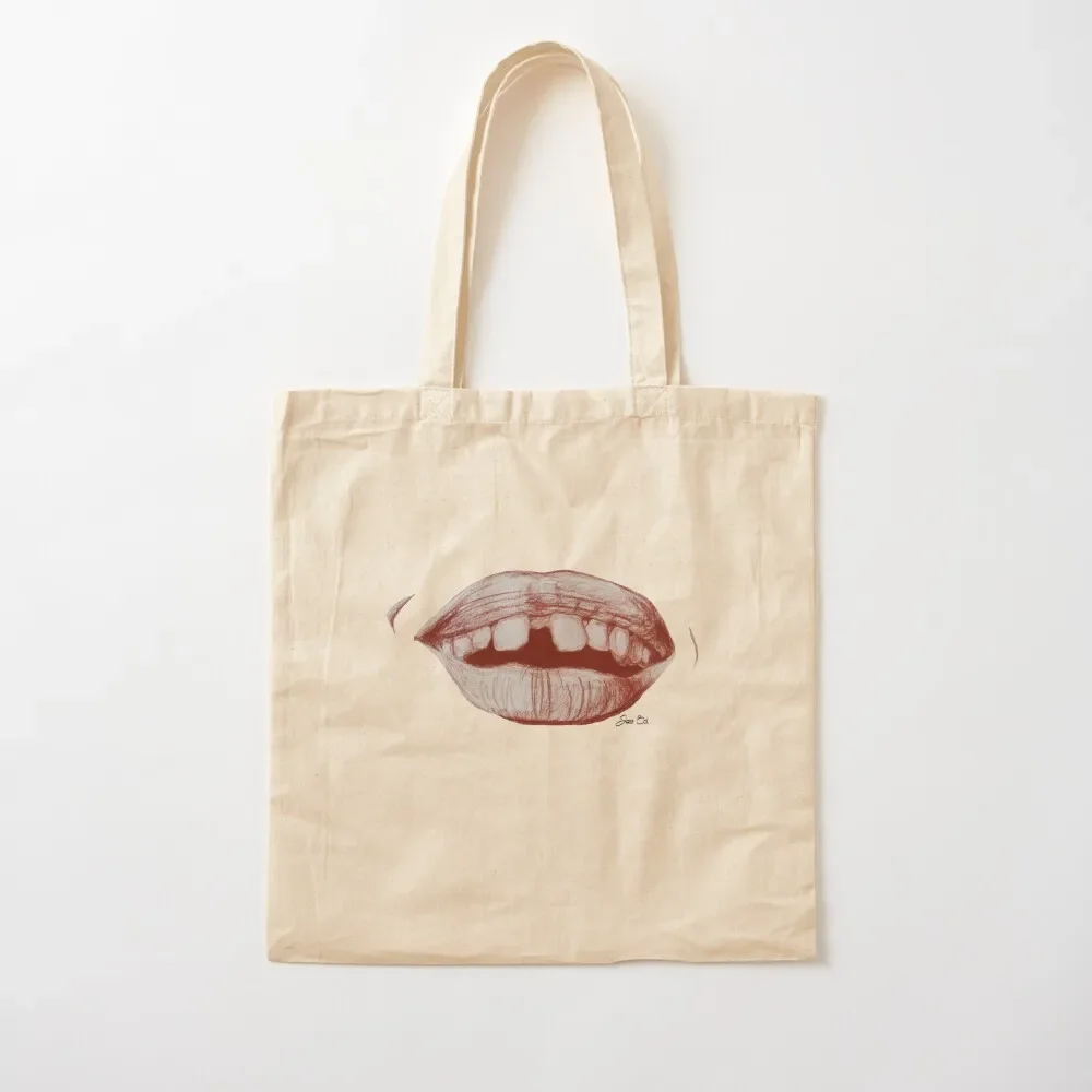 

Smile with a tooth gap Tote Bag reusable grocery bags Portable shopping bag bags for women Tote Bag