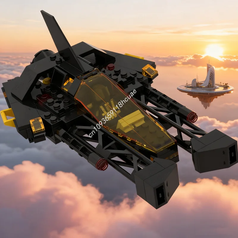 139 قطعة MOC Blacktron Paralyzer Space Ied نموذج اللبنات العمارة لتقوم بها بنفسك اللعب التعليم الإبداعي هدايا عيد الميلاد عيد الميلاد #1