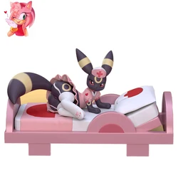 Cute Pokemon Kawaii Umbreon Anime Figures 1/20 Scale Model Toys Gk Model Pvc Pokemon Figures Gifts for Fans Table Decoration