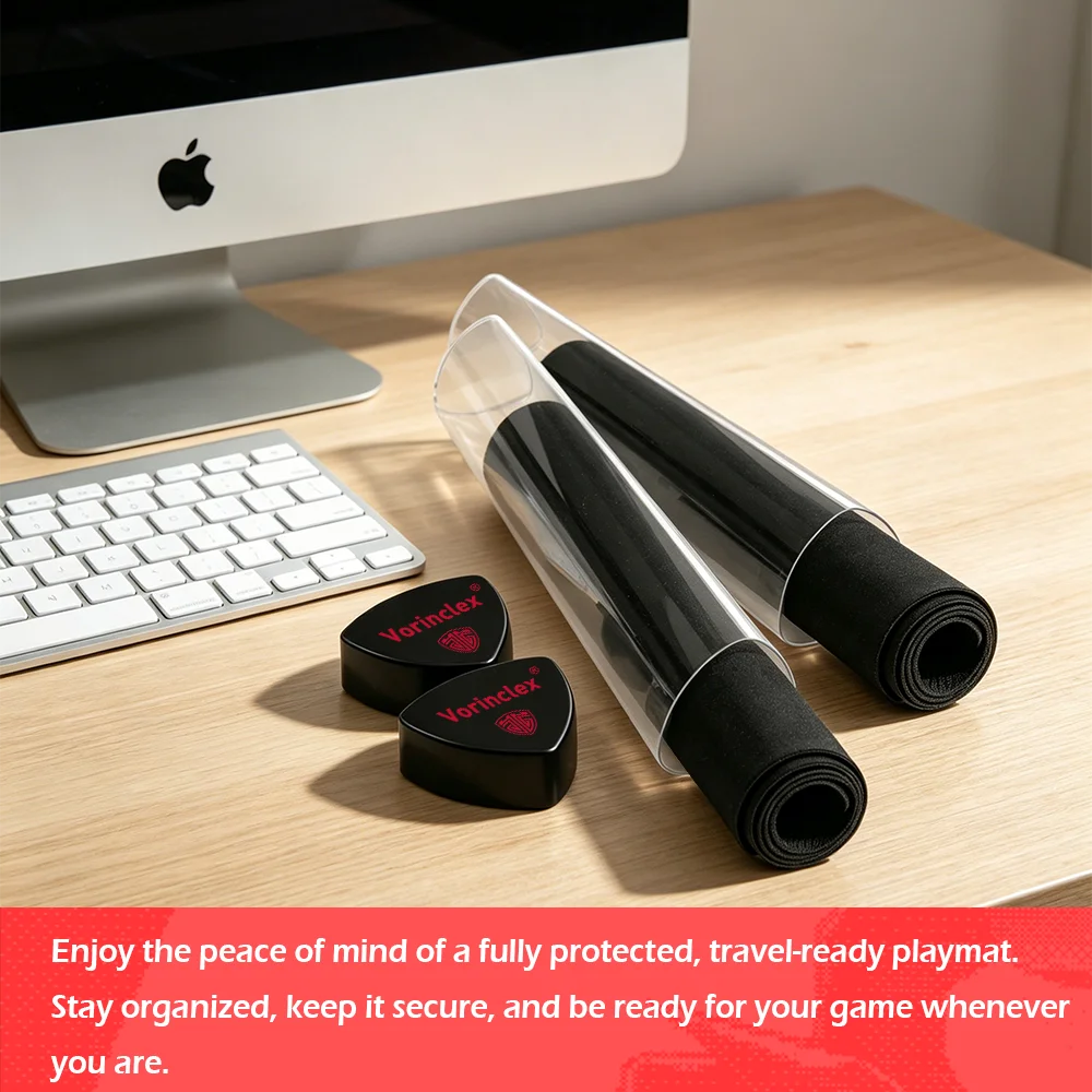 Triangle Playmat Storage Tube Game Mat Canister Trading Card Gaming Mat Protector Desk Mat Mouse Pad Carry Case view 5