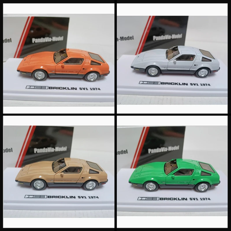 

PandaVia 1/43 Bricklin SV1 1974 Two-Door Resin Sports Car Model Display Collectible Toy Gift Souvenir