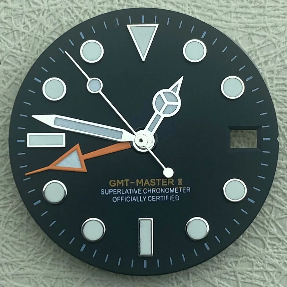 Caja GMT de cristal de zafiro de acero inoxidable 316L de 40 mm, con esfera con logotipo personalizado, adecuada para mo automát