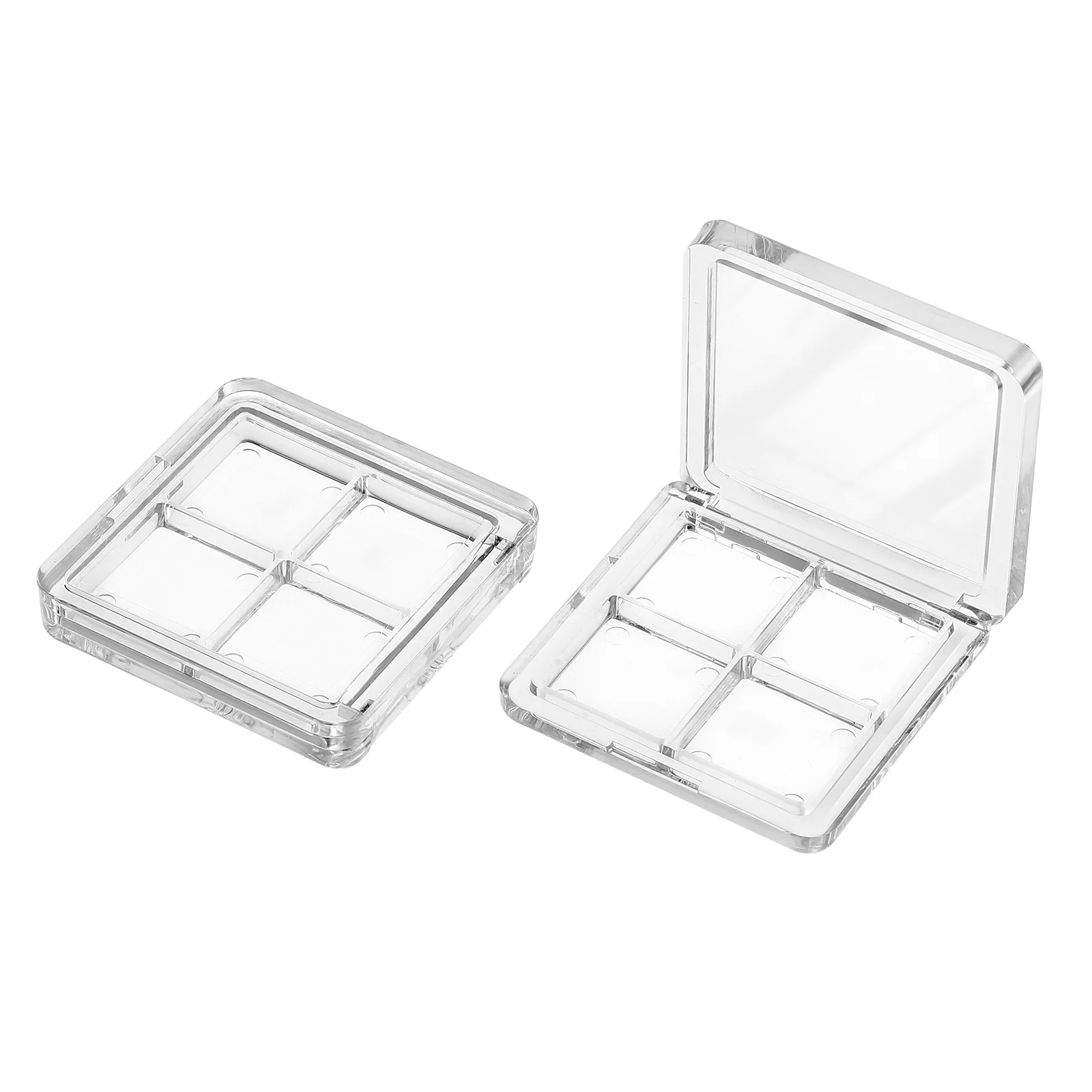 DIY Pallet Blusher Container Foundation Makeup Brush Empty Eyeshadow Supplies Clear Box Small Holder