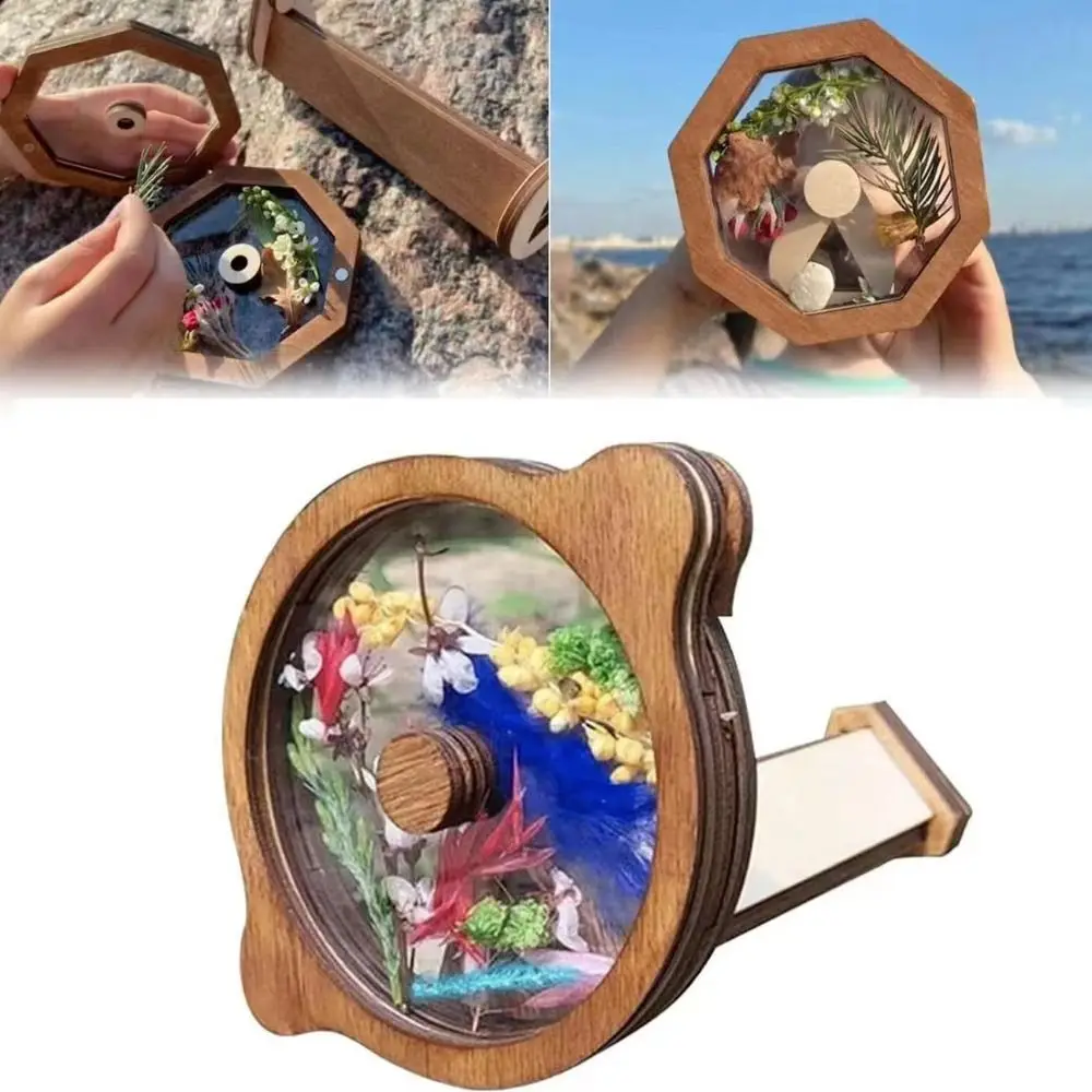 

Outdoor DIY Kaleidoscope Kit for Attractive Shows More Wonderful Pictures Wooden Optical Eco-Friendly