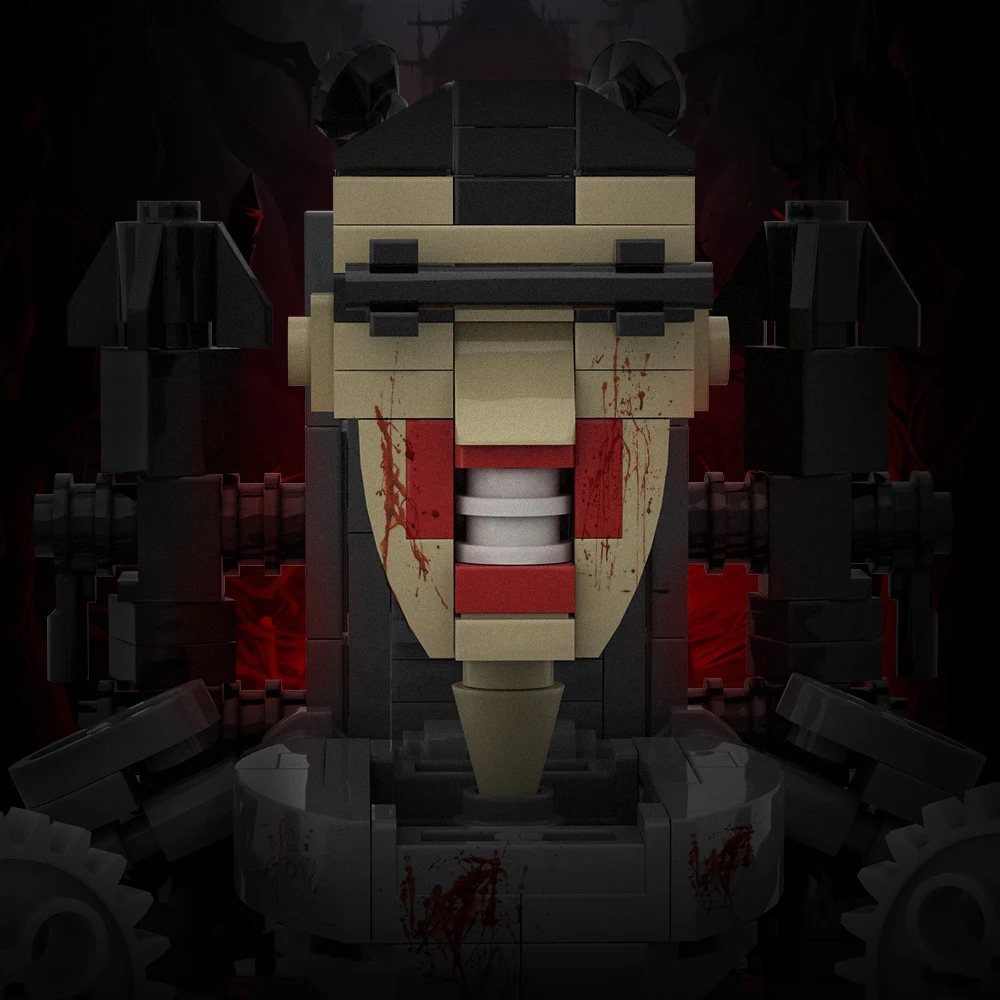 โมเดลหุ่นยนต์ช่างซ่อมห้องน้ำแบบสองใบมีด - ตัวต่อสร้างสรรค์จากภาพยนตร์ยอดนิยม เหมาะสำหรับเป็นของขวัญวันฮาโลวีนและคริสต์มาส