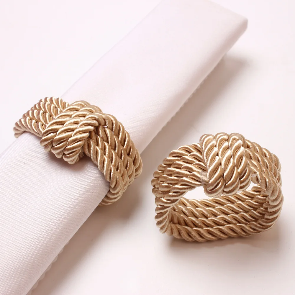 

Decorative Napkin Circle Polyester Napkin Holder Woven Napkin Ring Rustic For Special Occasions Home Table Setting