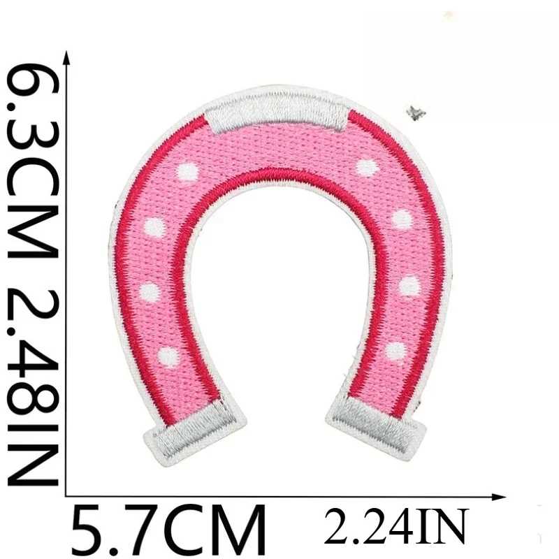 Pink Girl Embroidery Cloth Sticker Western Denim Series Western Regions Desert Fire Computer Embroidery Label Ironing