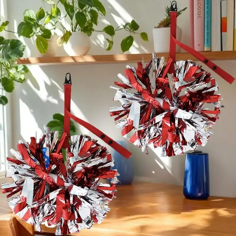 Cheerleading Pompom Holder Cheer Bag Organizer With Snapbutton Durable Hanger For Multiple Poms, Cheer Gear Accessory Girls