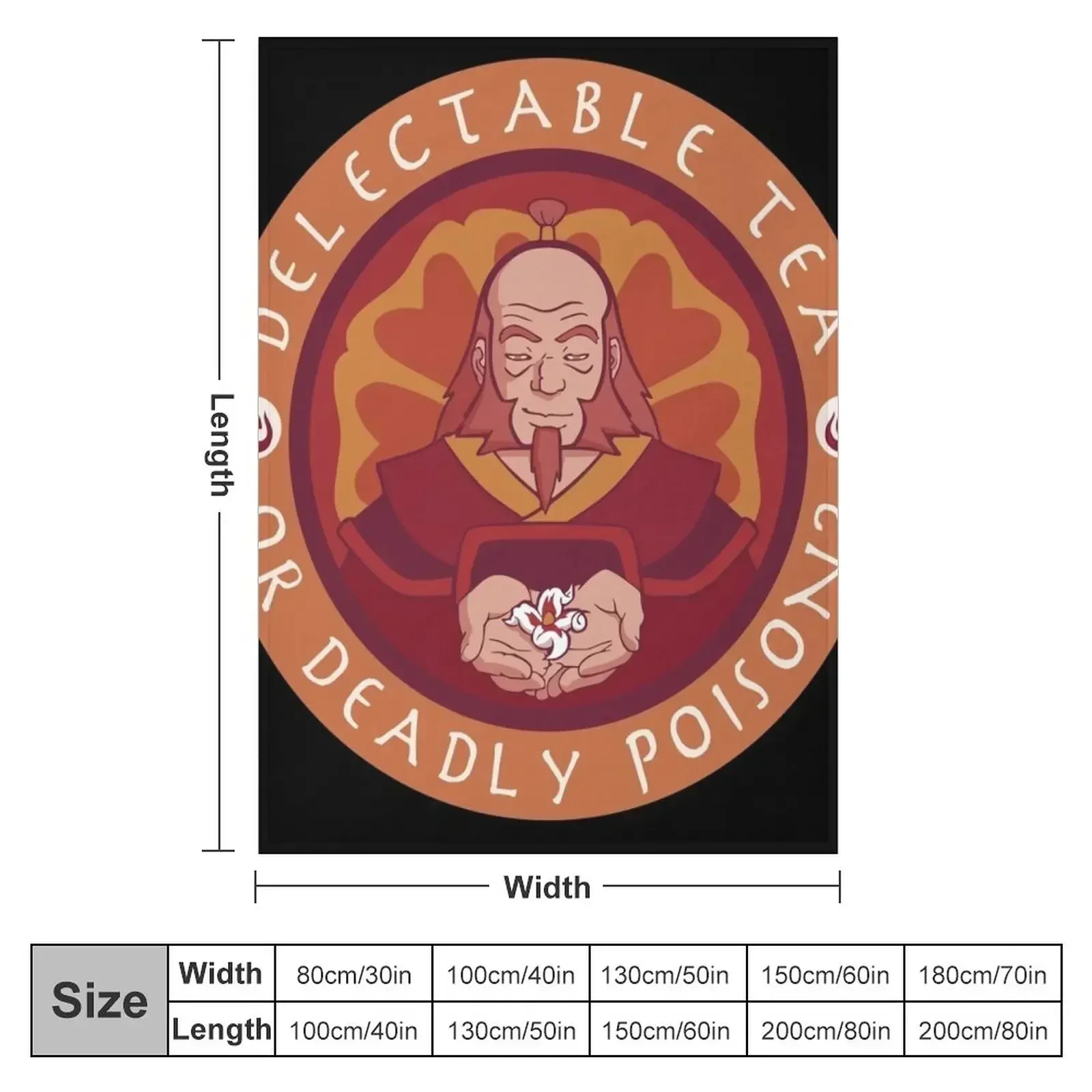 Iroh's Teaching Throw Blanket couch cozy soft plush fuzzy picnic outdoor blanket