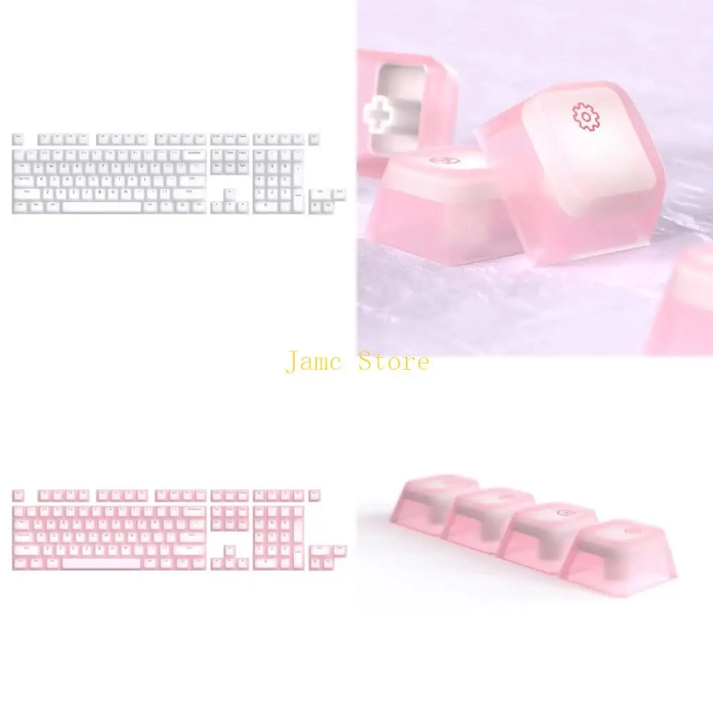 

LX0B Soft Touching Silicone Keycaps for Professional Office and Gaming 113 Set