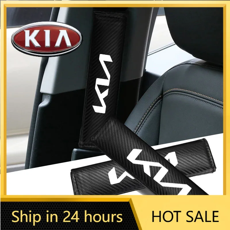 

2026 Hot Car Sticker Car Seat Belt Cover Shoulder Cushion Protector Safety Belts Shoulder Pads For Kia Rio 3 4 K2 K3 X-Line Acce